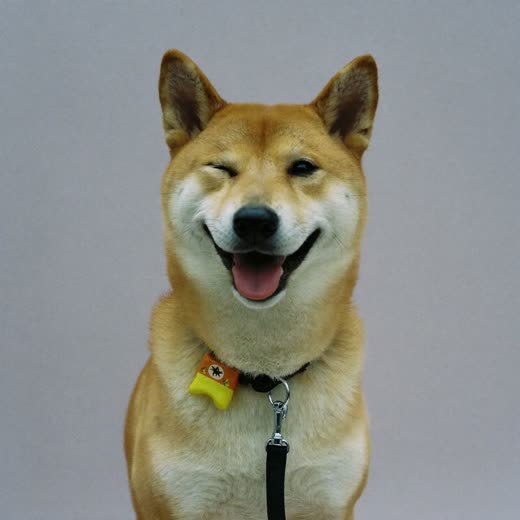 A dog in a harness and lead ready for a daily walk